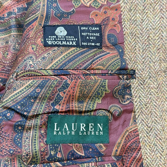 Vintage Lauren Ralph Lauren Green Label Tweed Wool Blazer - Picture 4 of 15